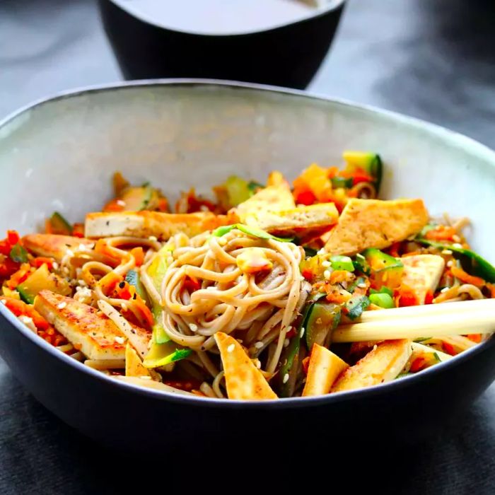 Tamarind Tofu with Vegetables and Soba