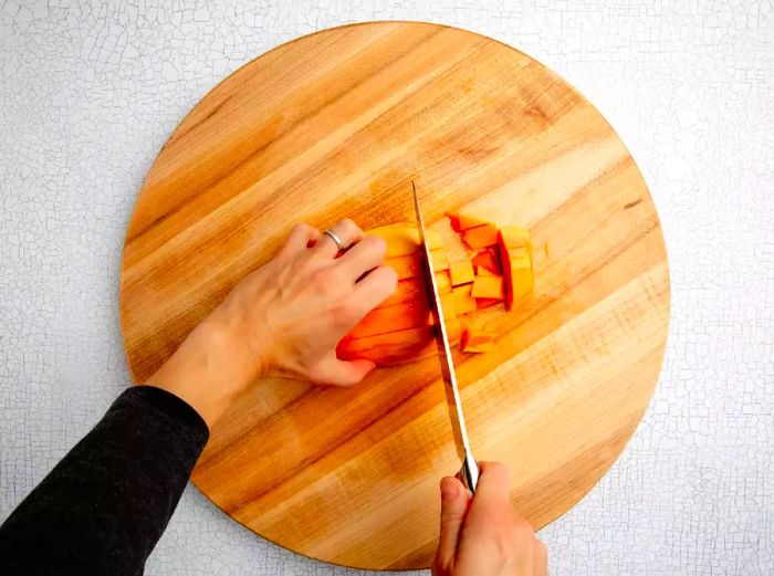 papaya cut into cubes