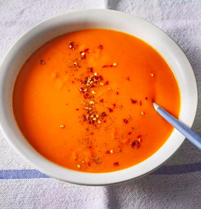 spicy red bell pepper soup