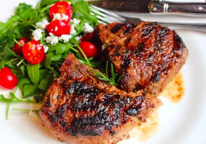 Grilled Lemon and Rosemary Lamb Chops