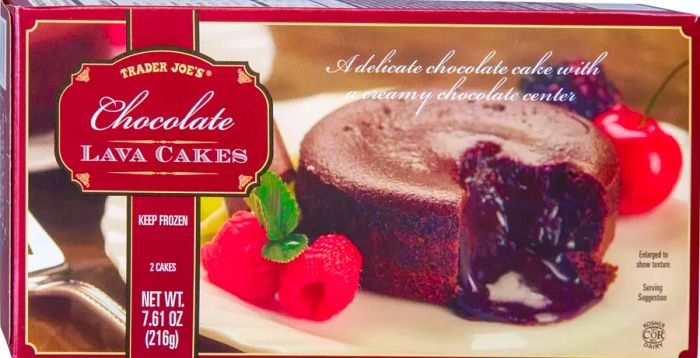 Package of Trader Joe's Chocolate Lava Cakes