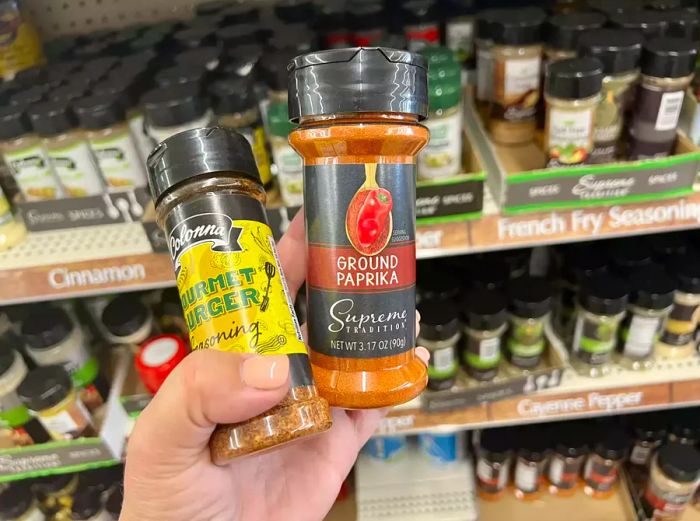 Gourmet Burger and Ground Paprika seasoning available at Dollar Tree