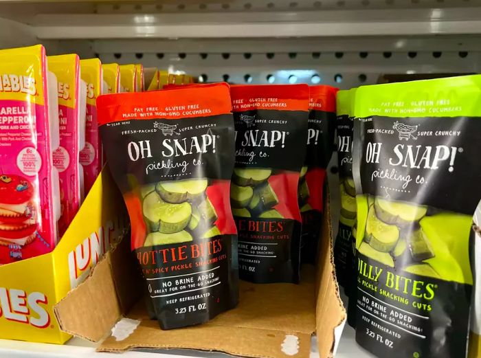 Oh Snap! Pickles on display at Dollar Tree