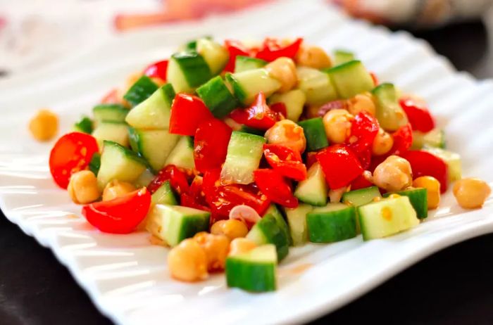 Indian Chickpea Chaat Salad