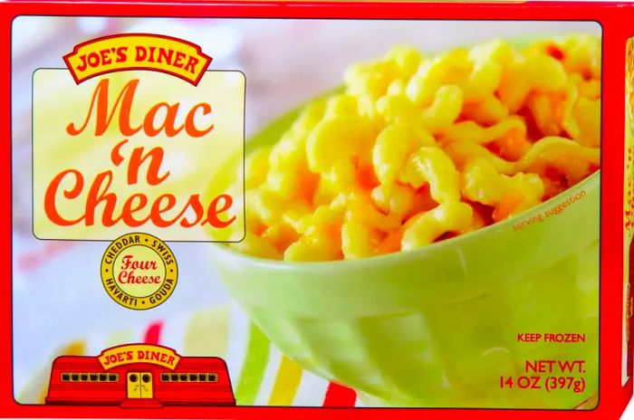 Package of Trader Joe's Diner Mac 'n Cheese