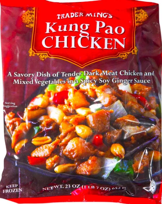 Package of Trader Joe's Kung Pao Chicken