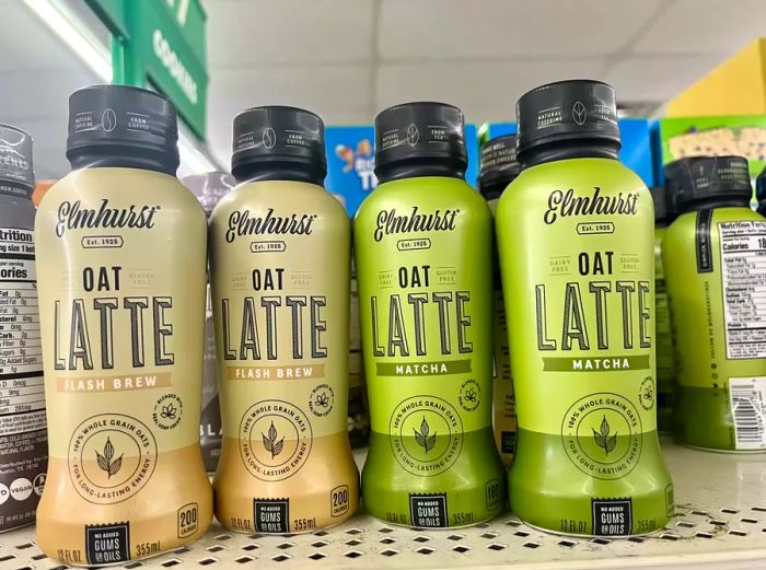 Elmhurst Oat Lattes on display at Dollar Tree