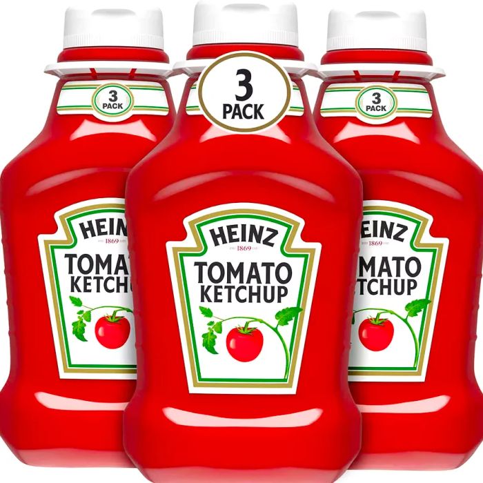 Heinz 3-Pack Ketchup Bottles