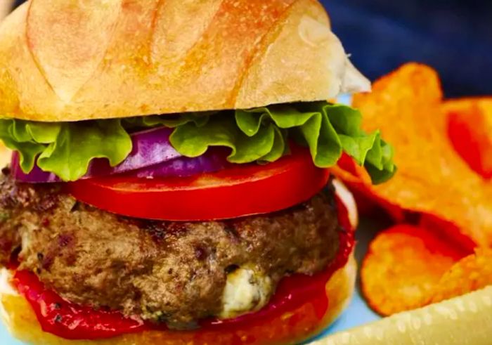 Blue Cheese Stuffed Burgers