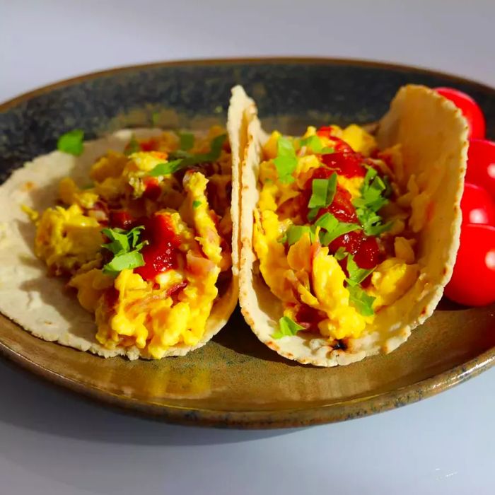 Bacon and Egg Breakfast Tacos