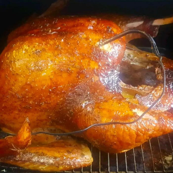 A whole cooked turkey