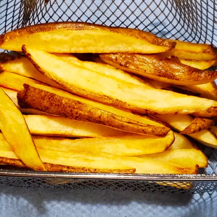 Homemade French Fries in a Fry Basket