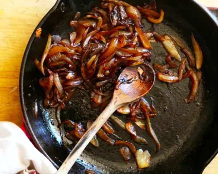 Stirring the Sweet Caramelized Onions