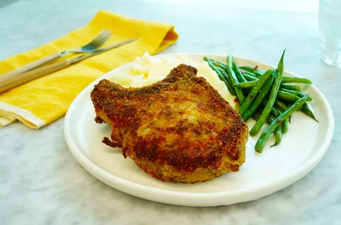 Golden, crispy breaded pork chops