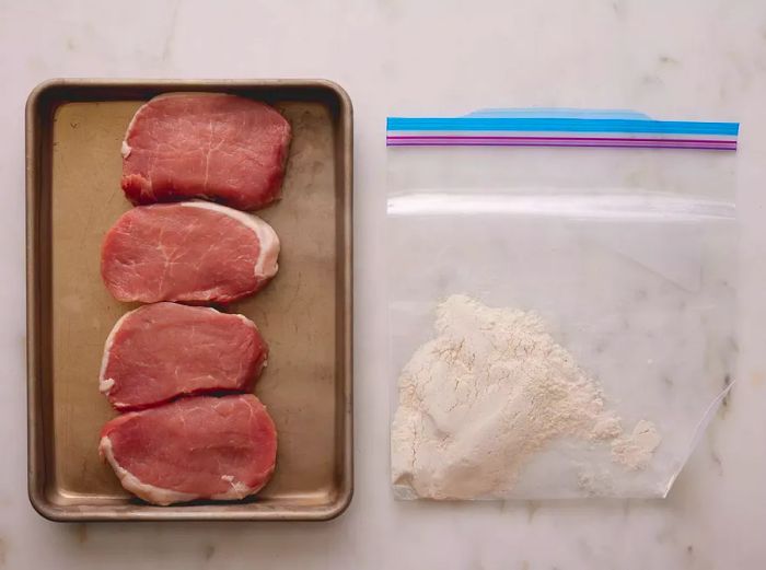 Seasoning blended in a plastic bag.