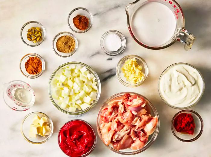 Ingredients for Making Slow Cooker Butter Chicken