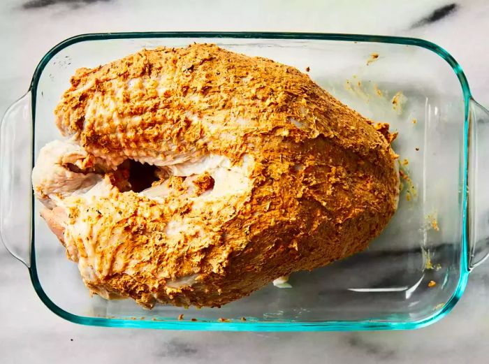 butter-coated turkey breast