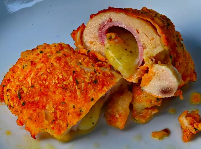 Crispy Air Fryer Chicken Cordon Bleu