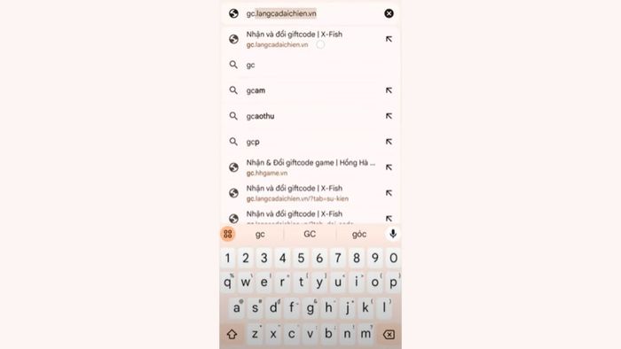 Hướng dẫn nhập mã code Làng Cá Đại Chiến - Bước 1