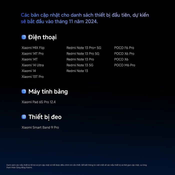 Các thiết bị Xiaomi trên toàn cầu sẽ được cập nhật HyperOS 2 trong tháng 11 này