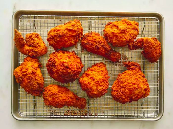 Finished chicken dish, ready to serve.