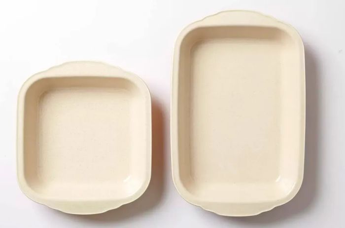 one 8x8 baking dish and one 13x9 baking dish