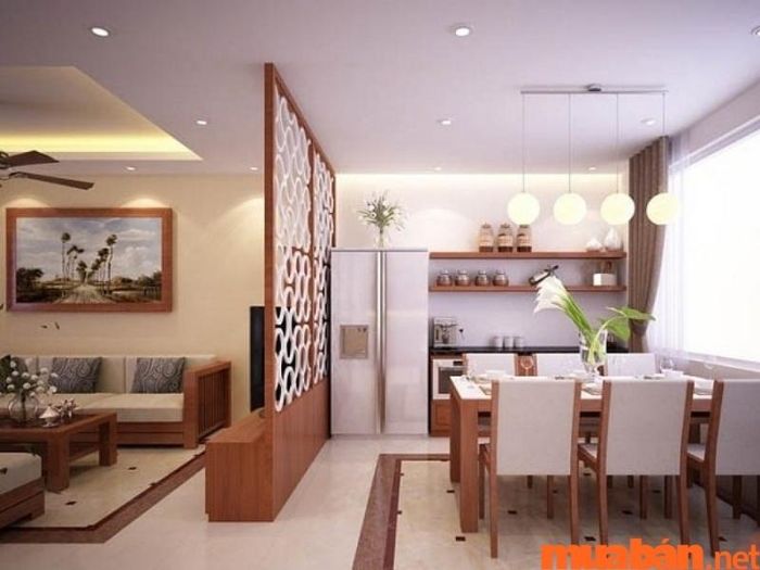 Phong thủy vách ngăn phòng khách