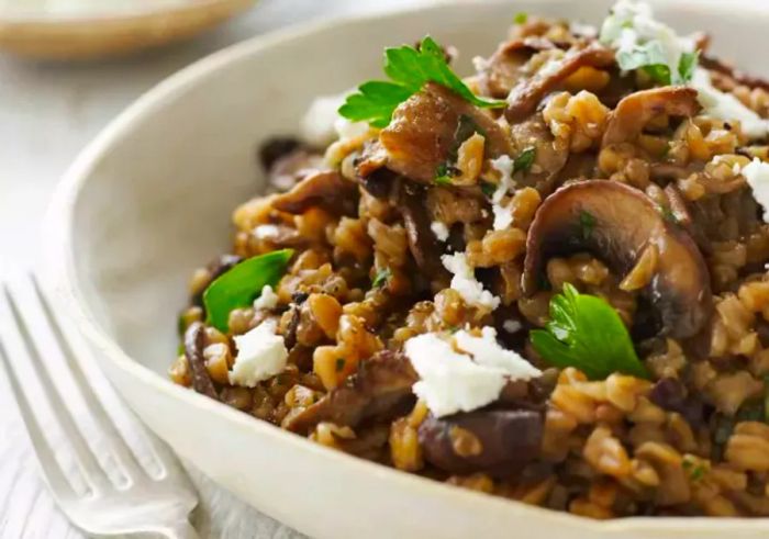 Wild Mushrooms and Brown Rice