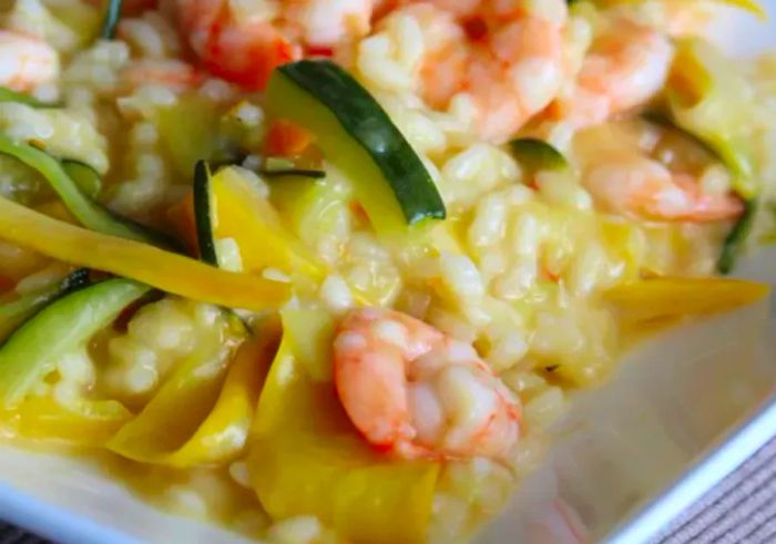 Garlic Shrimp and Asparagus Risotto