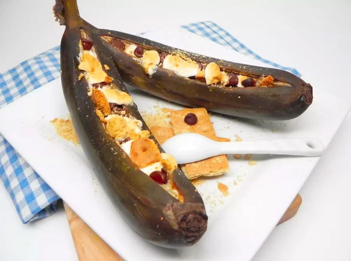 Air Fryer S'mores Banana Boats