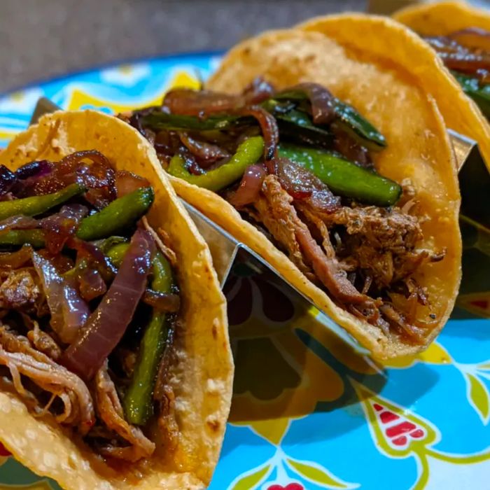 Instant Pot® Brisket Barbacoa with Poblano Peppers and Onions