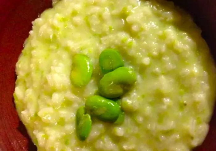 Green Risotto with Fava Beans