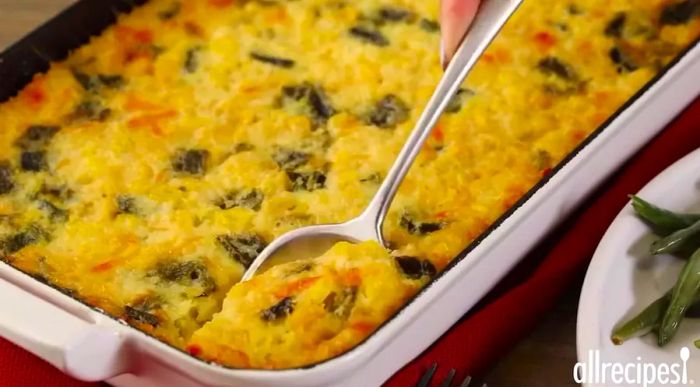 Smoky Poblano Corn Casserole