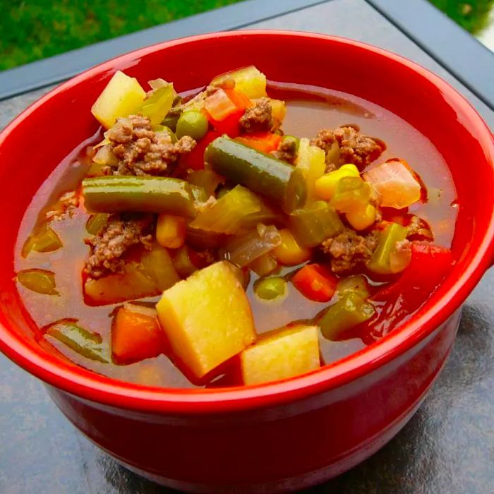 Grandma's Slow Cooker Beef and Vegetable Soup