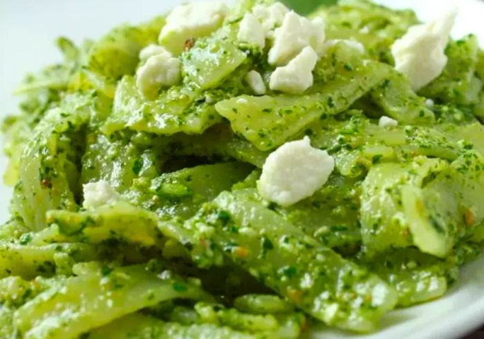 Tagliatelle with Coriander Pesto