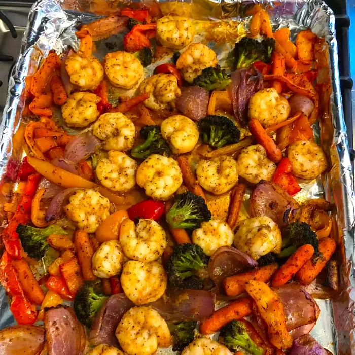 Shrimp and Veggie Sheet Pan Dinner