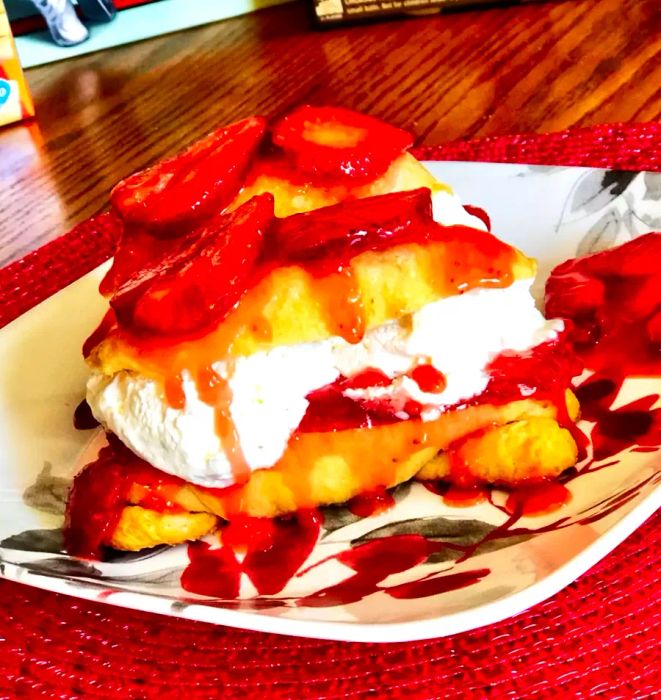 Strawberry Crescent Roll Shortcake