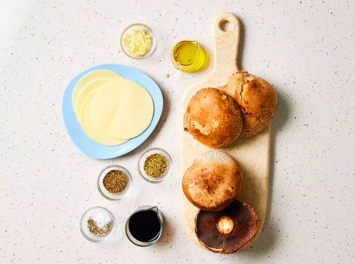 Ingredients for Portobello Mushroom Burgers