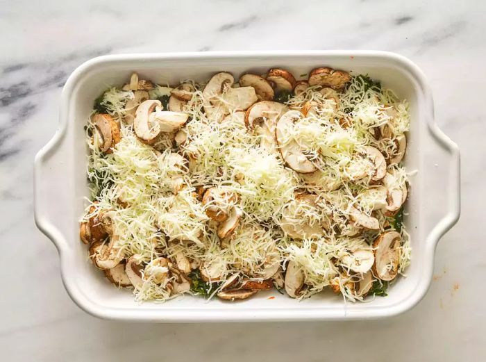 Layers arranged in the baking dish