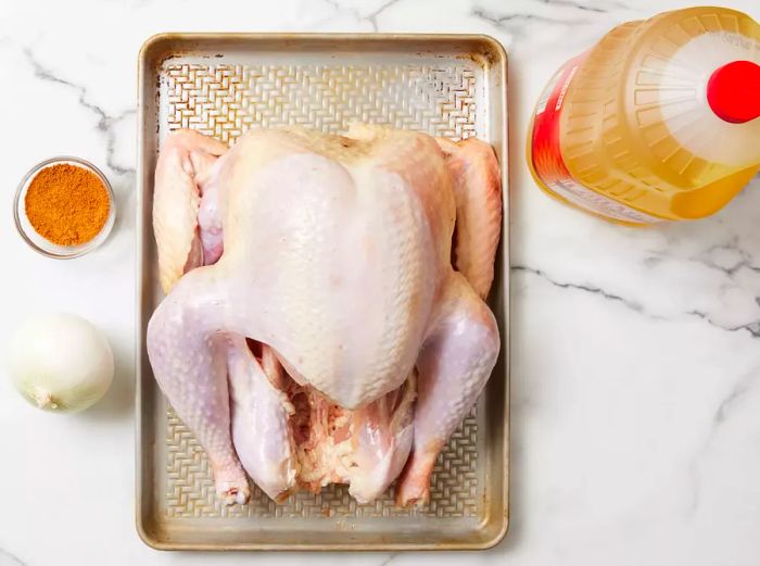 Ingredients for Preparing Deep-Fried Turkey