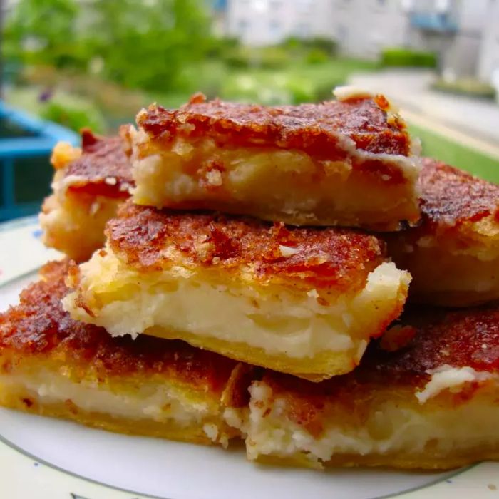 Plate of Cream Cheese Squares