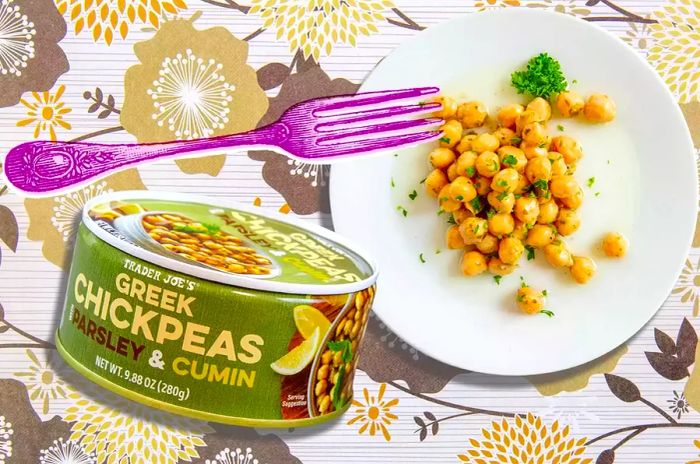 Trader Joe's Greek Chickpeas with Cumin and Garlic