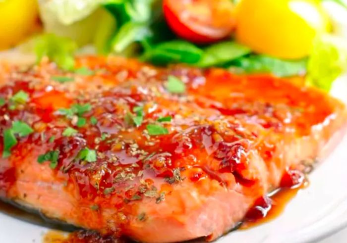 Quick Salmon with a Ginger Glaze