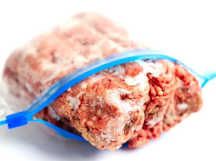 thawed ground beef