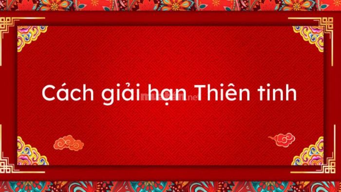 Phương pháp hóa giải sao hạn