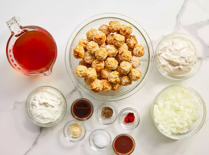 Ingredients for Slow Cooker Swedish Meatballs