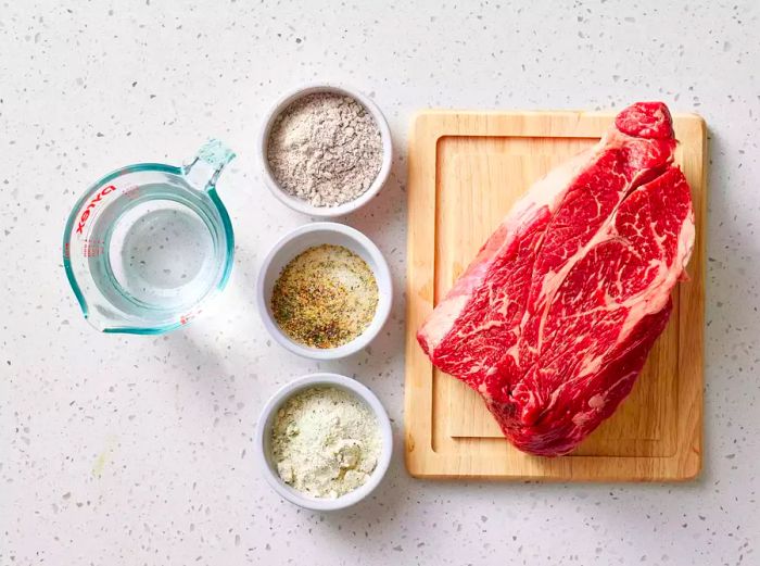 Ingredients for the Three-Packet Slow Cooker Roast