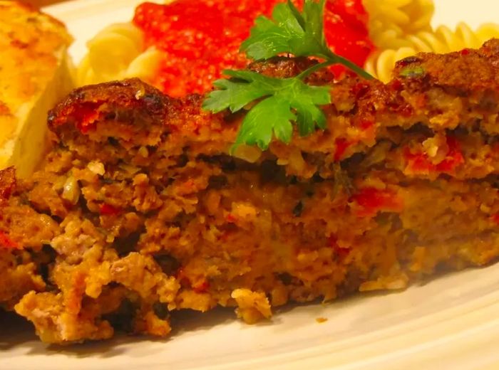 Slice of Italian Meatloaf