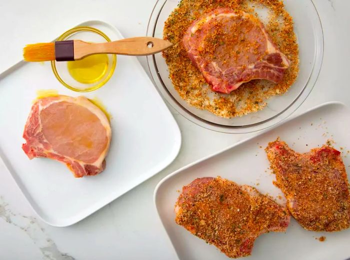 crispy breaded pork chops