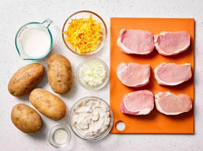 Ingredients for Pork Chop and Potato Casserole